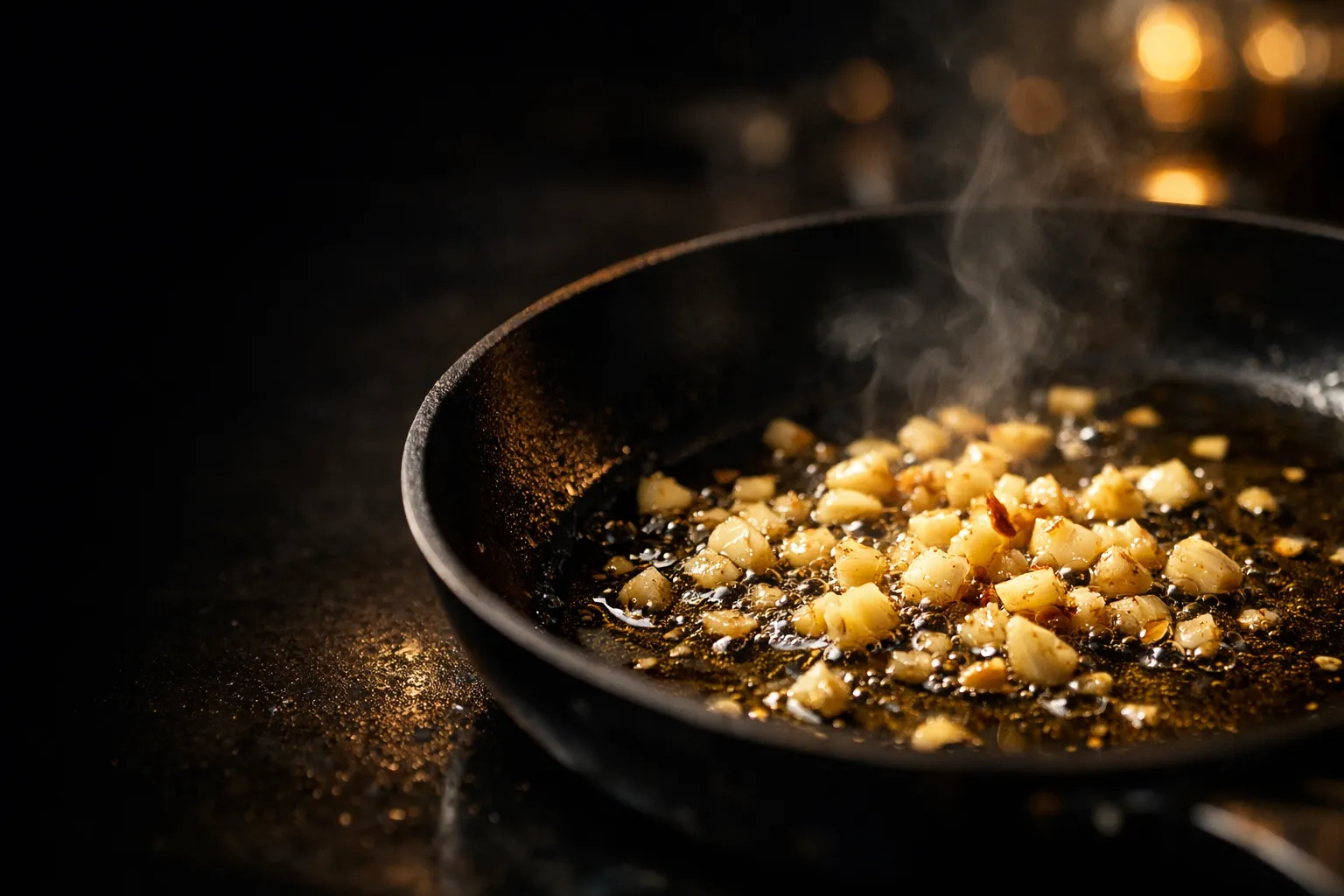 Fondo hero de recetas de ajo