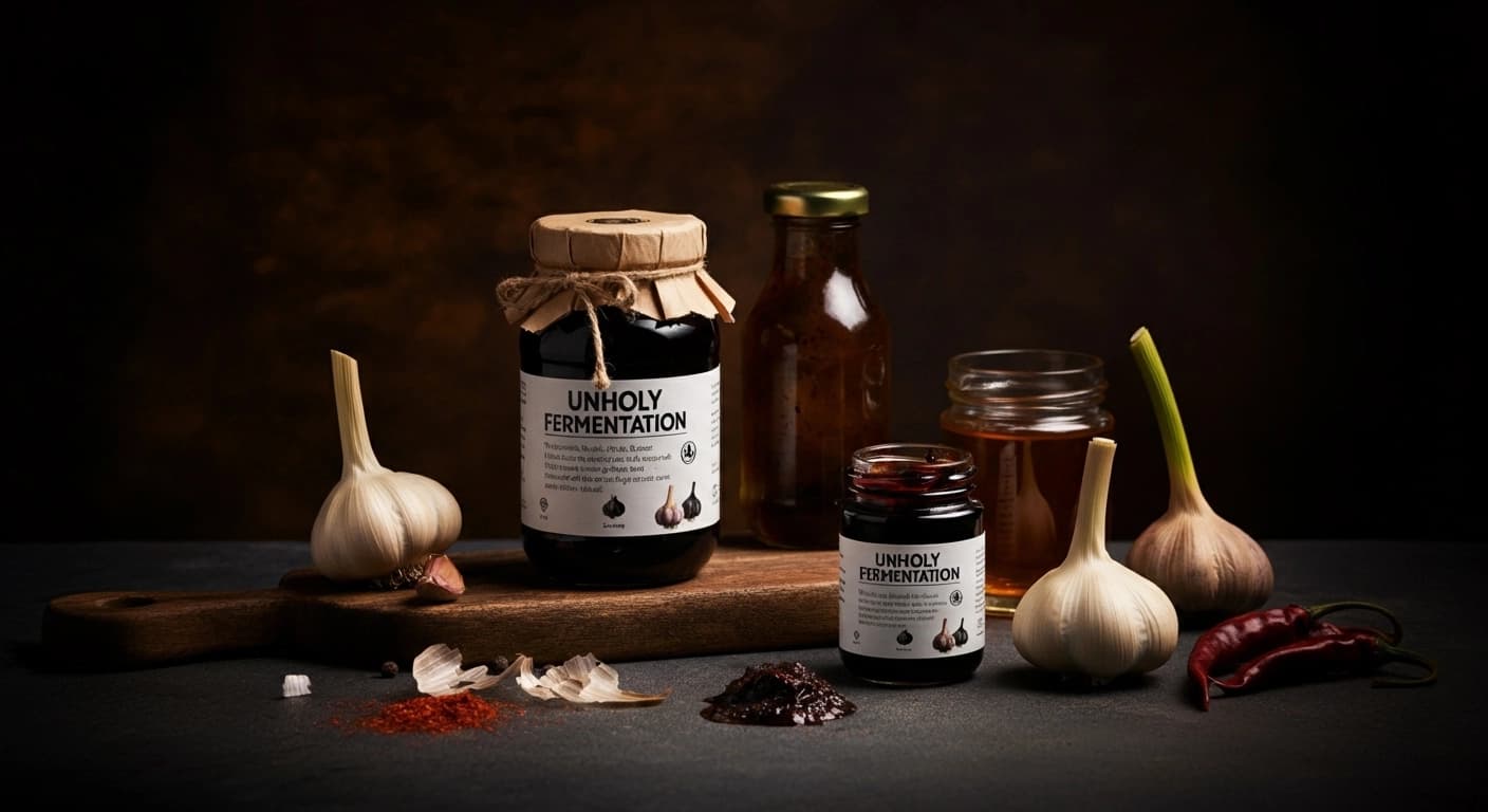 Fermentación Profana El Arte Salvaje de la Salsa Picante de Ajo Negro