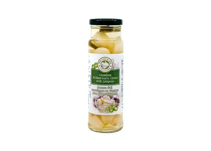 Canadian Pickled Garlic Cloves with Jalapeno