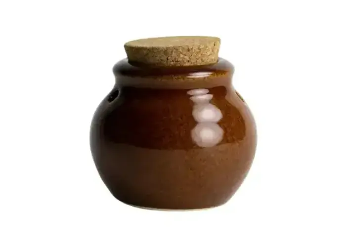 Глиняная банка для чеснока ручной работы