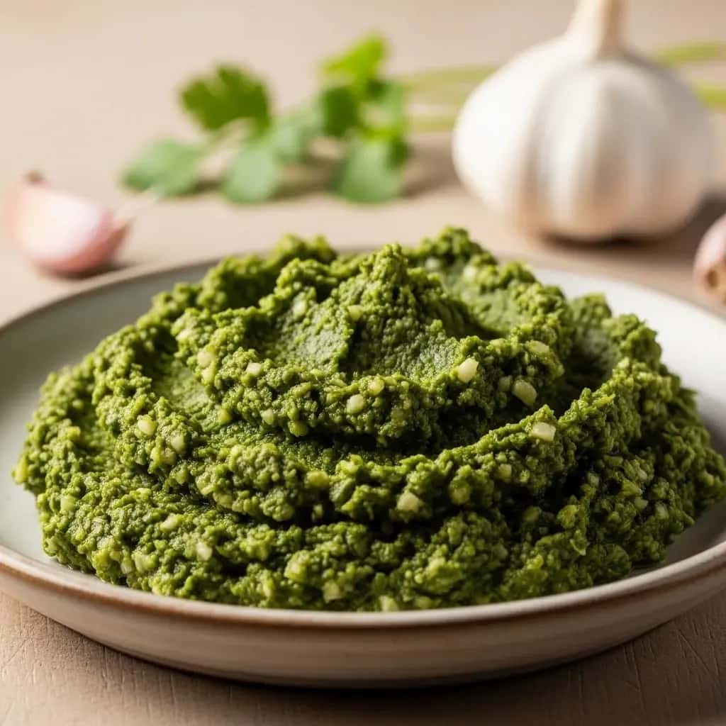 Das Smaragdfeuer des Kaukasus: Georgian Green Ajika