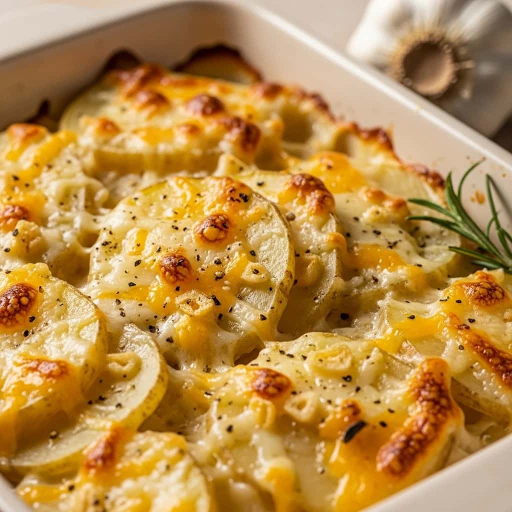Emerald Isle Eats: Cremiger irischer Knoblauch & Käse-Ofenkartoffeln