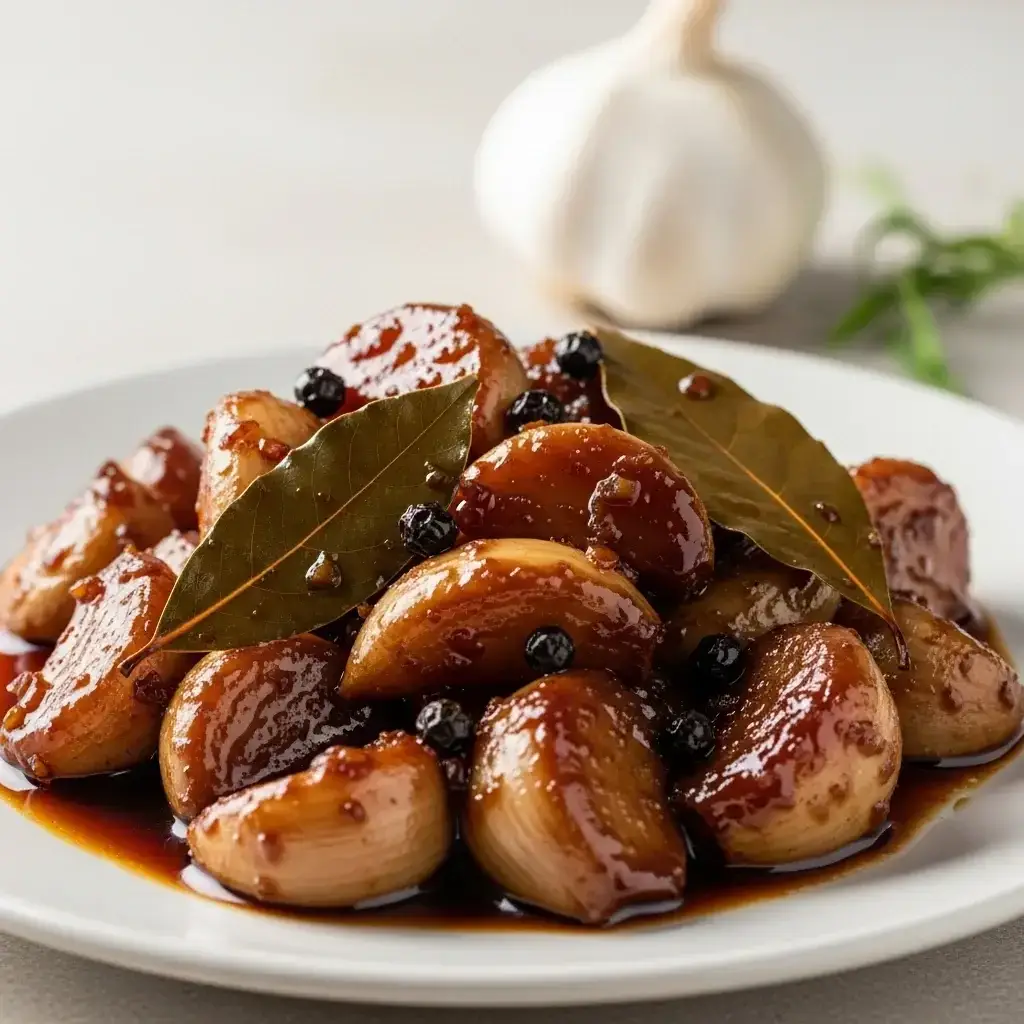 From the Philippines: Tender Braised Garlic Cloves (Adobong Bawang)