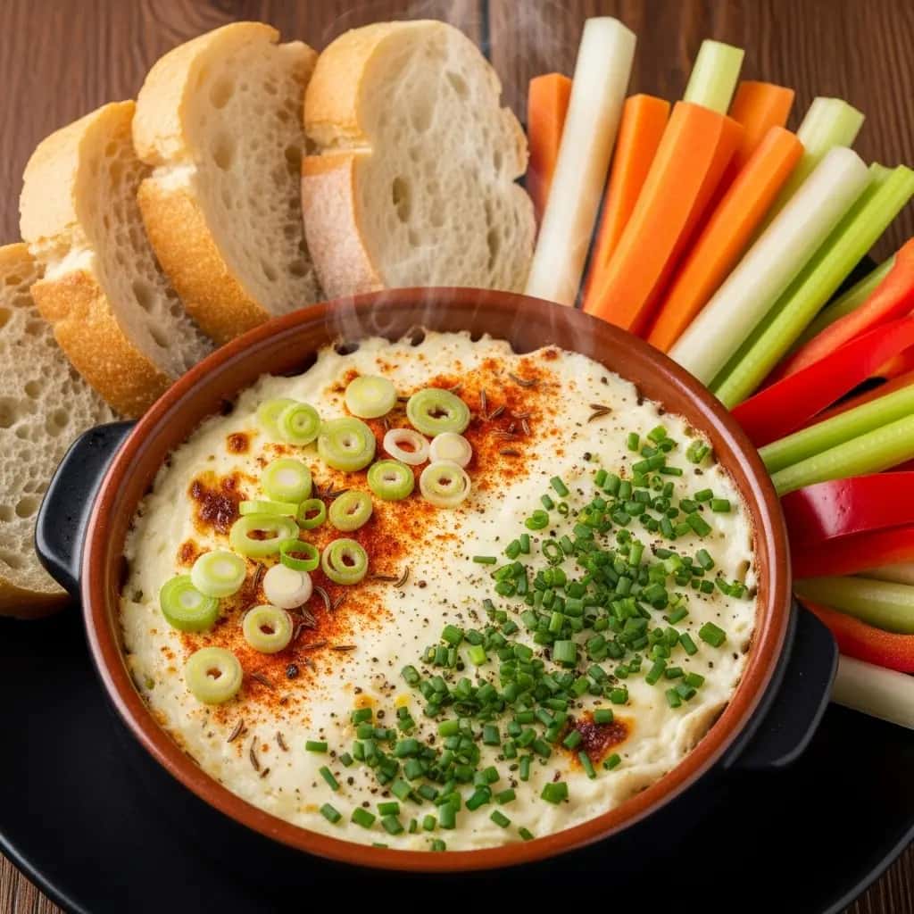 Das Geheimnis eines Hirten: Gebackene Bryndza aus der Slowakei mit Knoblauch & Frühlingszwiebel (Zapekaná Bryndza s Cesnakom)