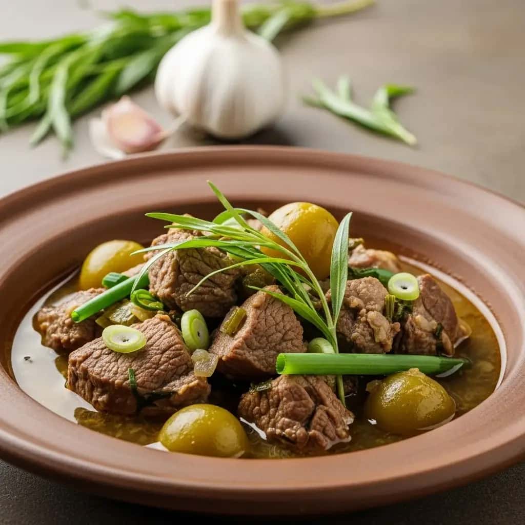 Un avant-goût du printemps : agneau et sauce géorgiennes Ragoût d'estragon (Chakapuli)