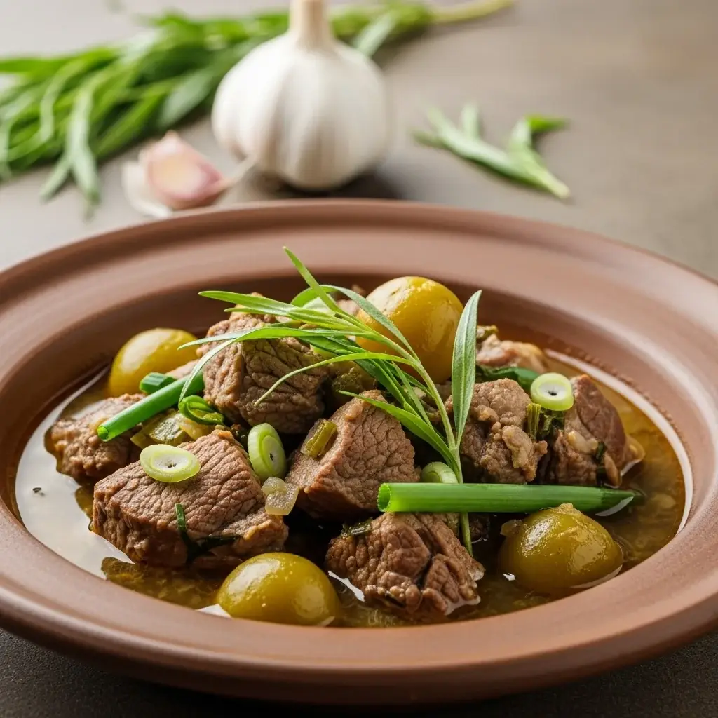 Um gostinho da primavera: cordeiro georgiano & Ensopado de Estragão (Chakapuli)