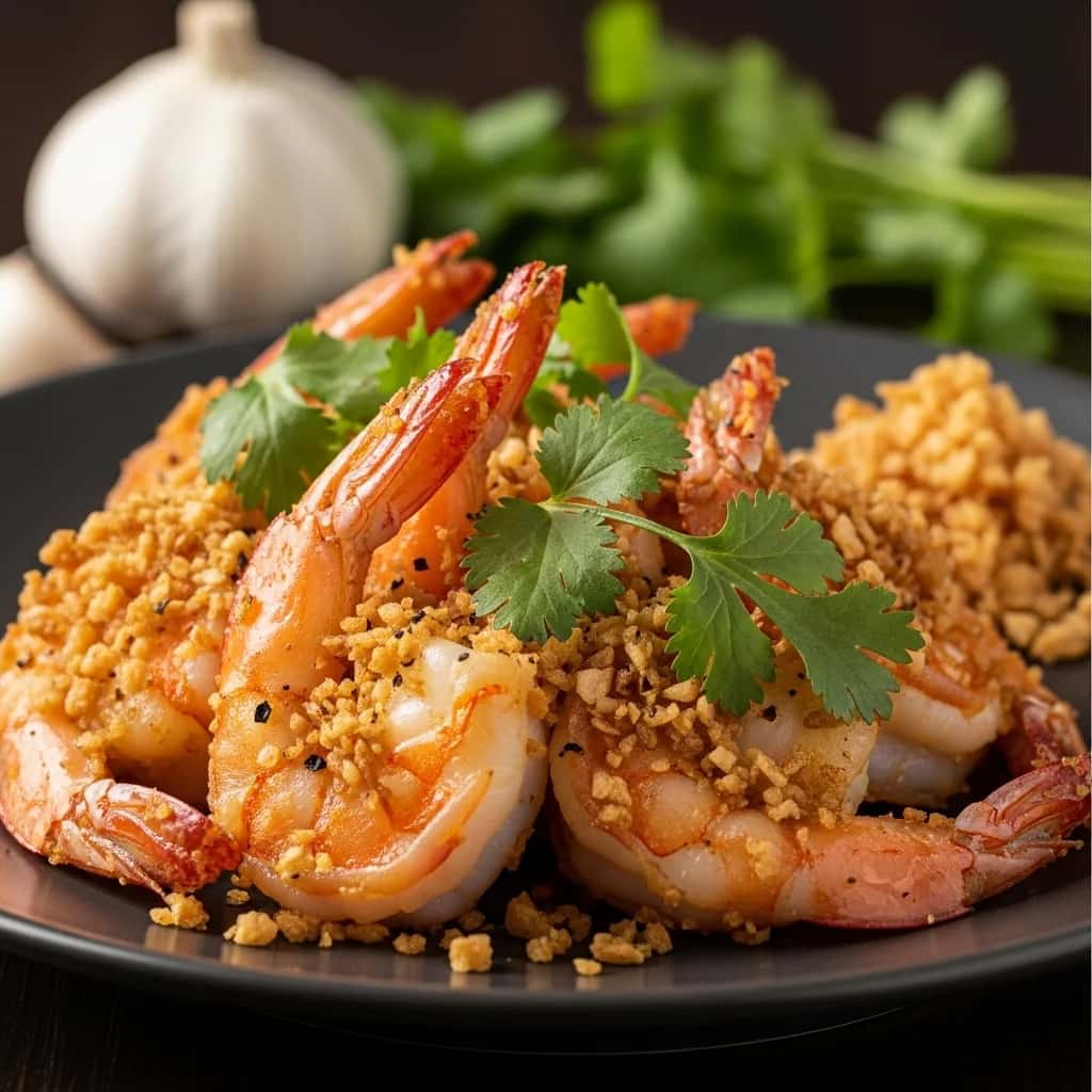 Thai Thunder: Crispy Garlic & Pepper Shrimp (Goong Tod Kratiem)