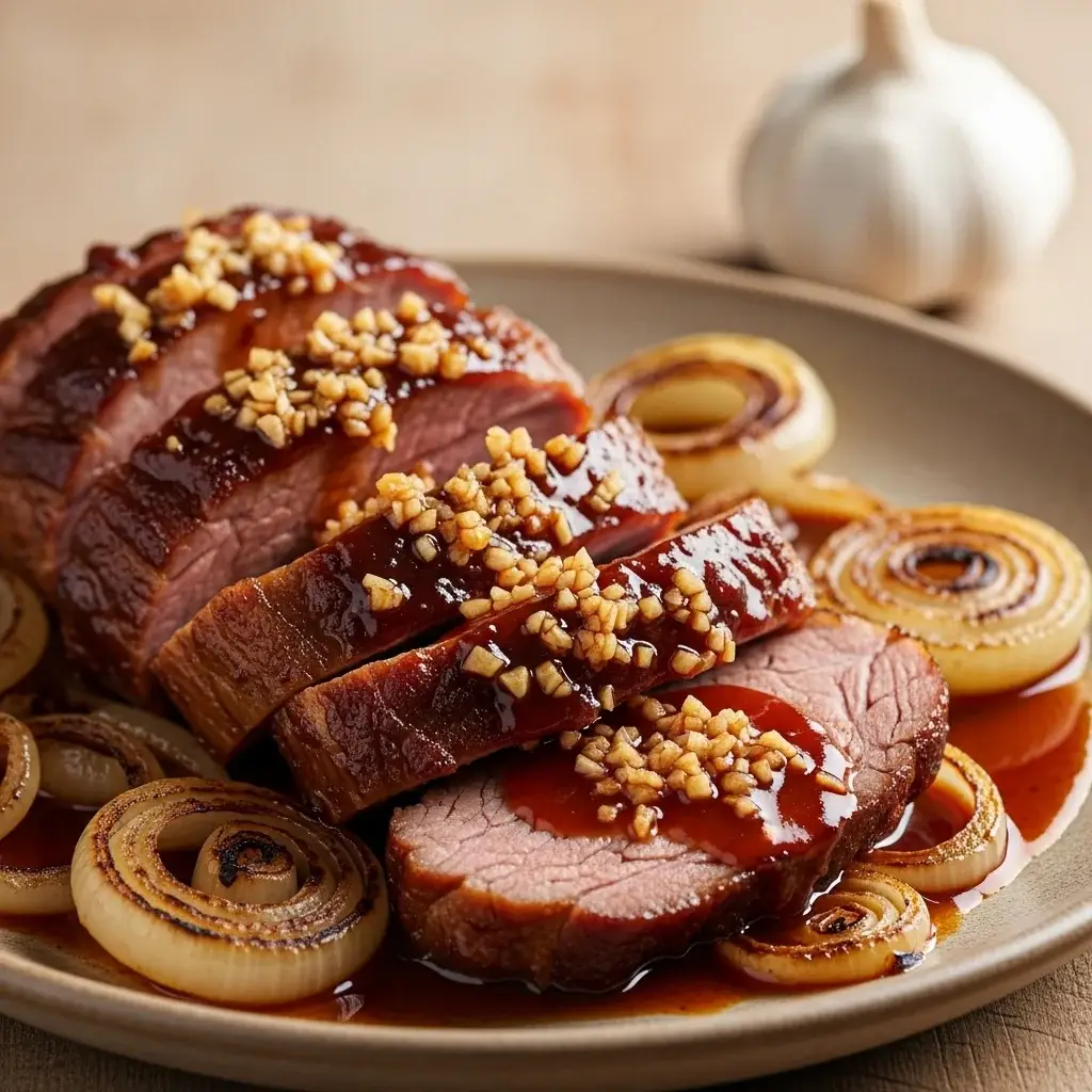 A Hearty Slovak Classic: One-Pan Garlic Pork Neck (Krkovička na Cesnaku)