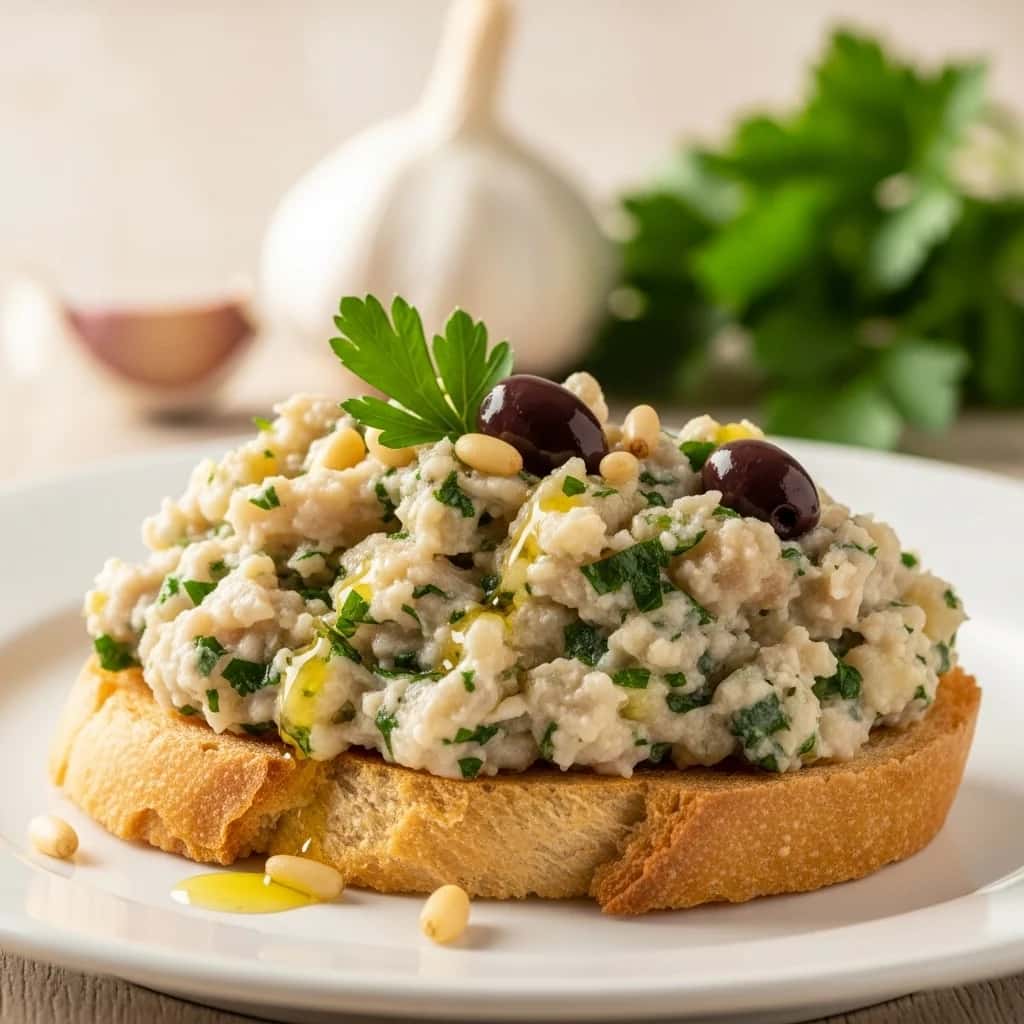 Eine ligurische Legende: Rustikaler Stockfisch & Knoblauchbrei (Brandacujun)
