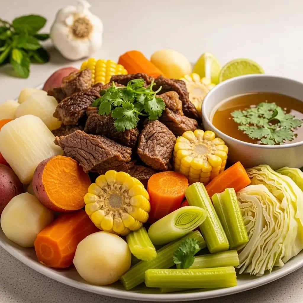 O farto 'jantar cozido' do Peru: Sancochado com alho