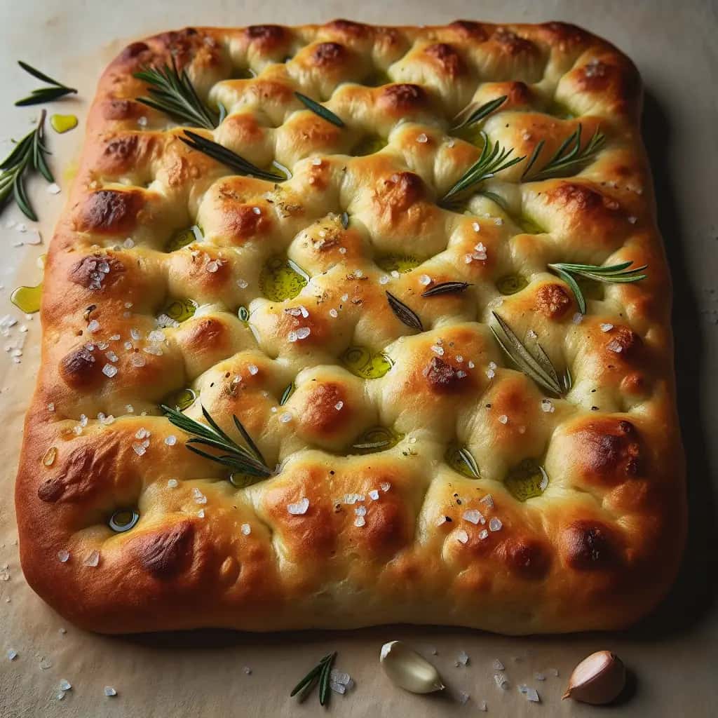 Focaccia de alho e alecrim: um gostinho da alma italiana