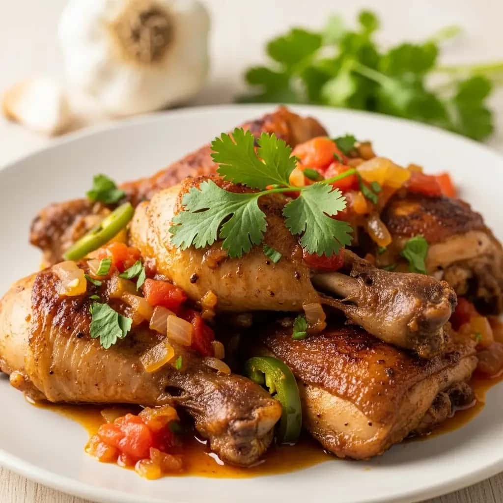 Abraço picante do México: Garlicky Orange & Frango Chileno