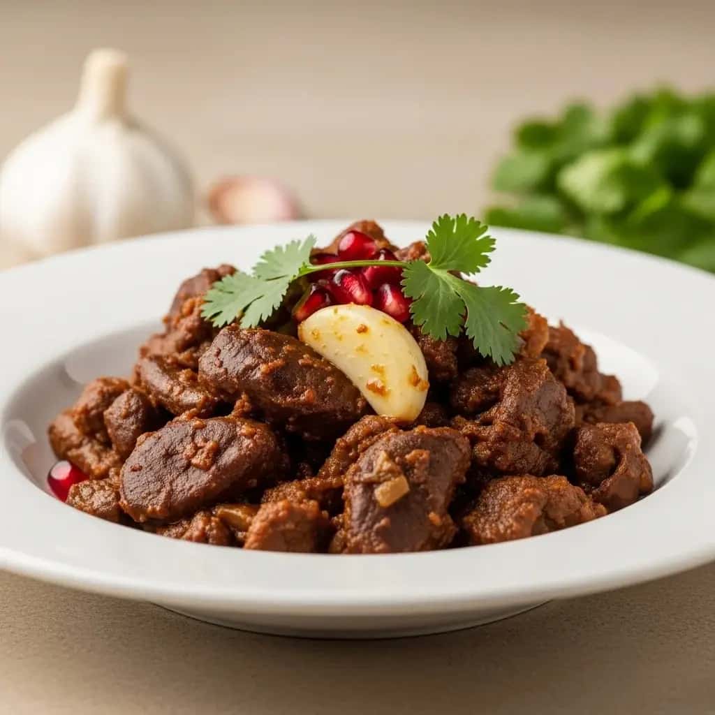 Uma aposta georgiana: miudezas e miudezas saudáveis Ensopado de Alho (Kuchmachi)