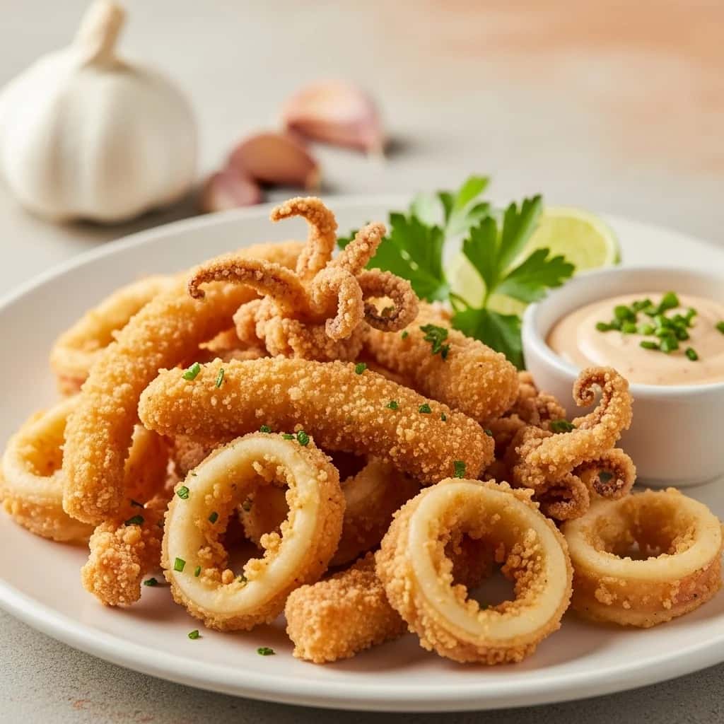 From Peru's Coast: Crispy Fried Squid with a Garlicky Kick (Chicharrón de Pota)