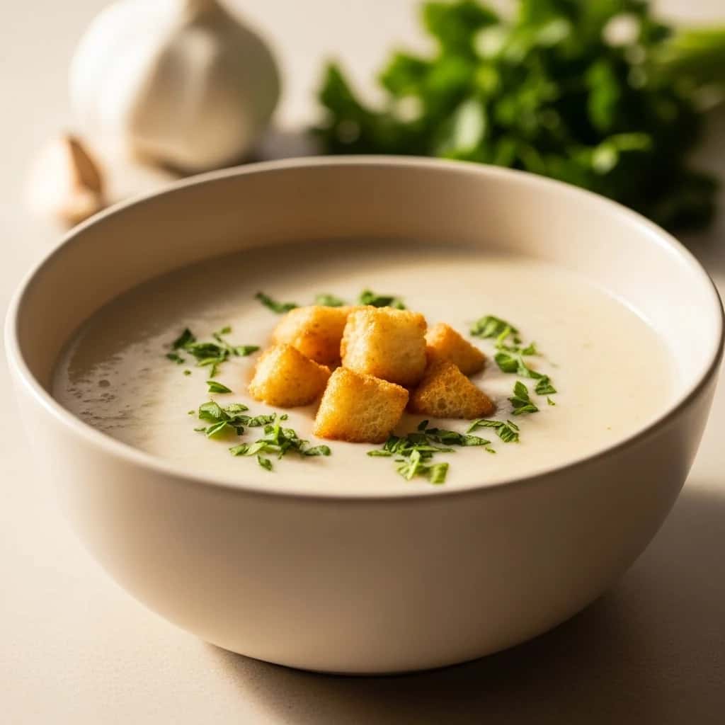 Da Ilha Esmeralda: uma sopa irlandesa de alho surpreendentemente sutil