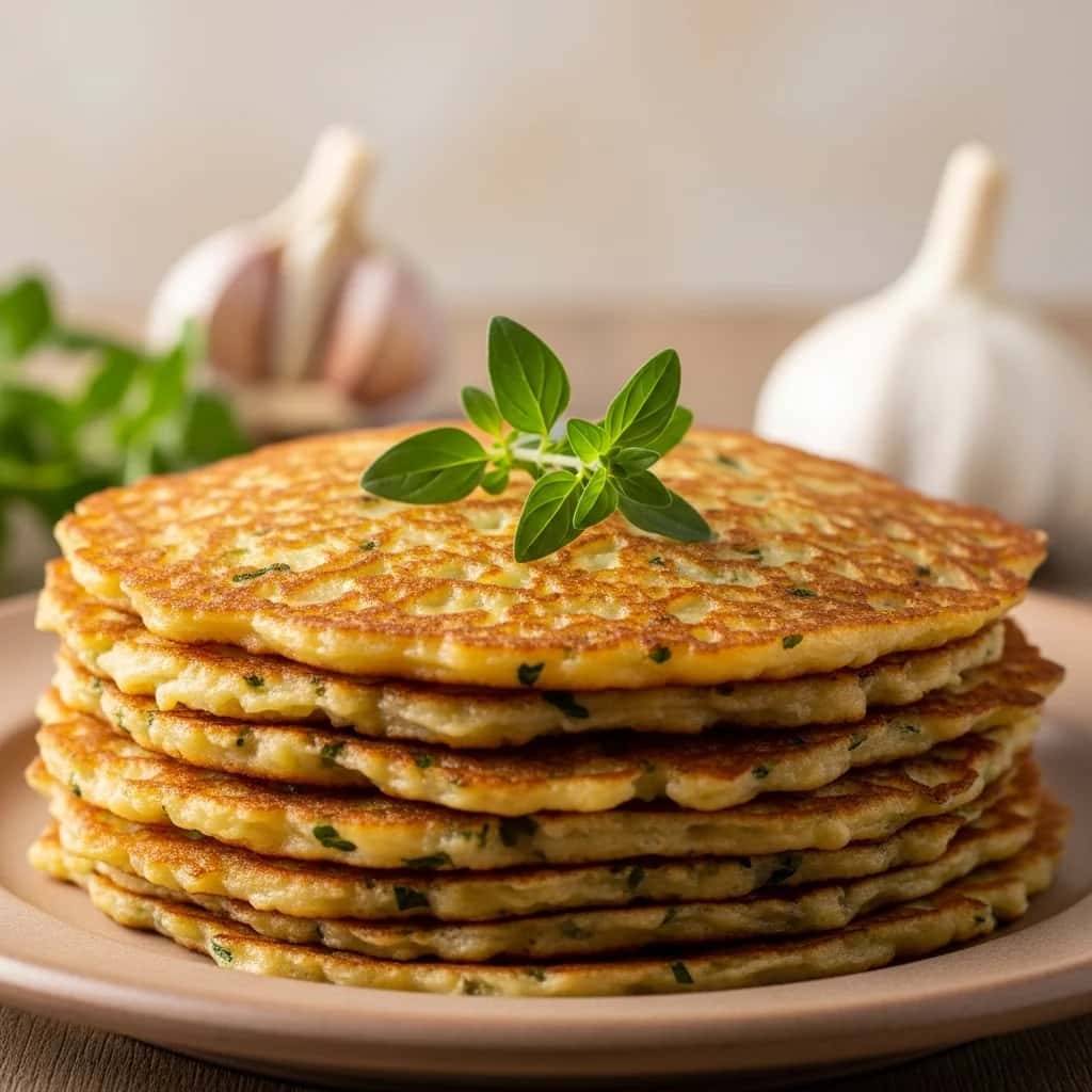 A Slovakian Staple: Crispy Garlic & Potato Pancakes (Zemiakové Placky)
