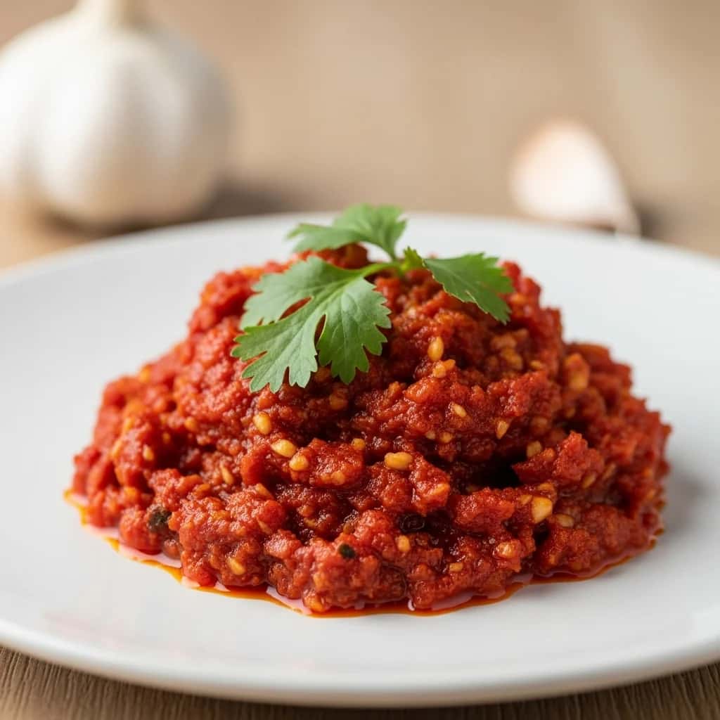Da pérola do Oceano Índico: uma pasta ardente de alho e pimentão das Maurícias (Piment Crazé)