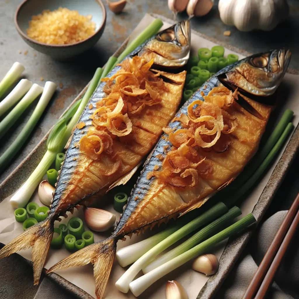 Хрустящая чесночная скумбрия: японская бомба умами