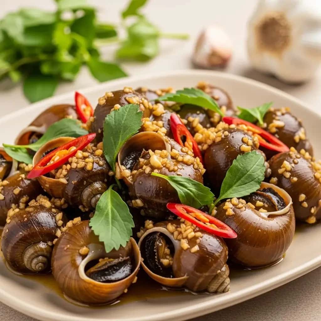 Un avant-goût de la côte vietnamienne : escargots parfumés au beurre d'ail (Ốc Hương Xào Bơ Tỏi)
