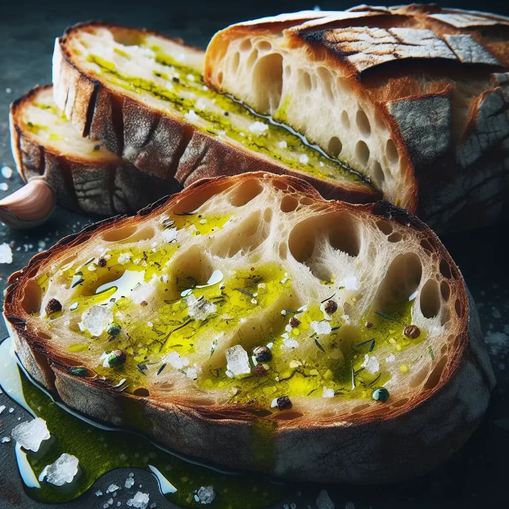 Tostada toscana de ajo bañada por el sol (Fettunta)