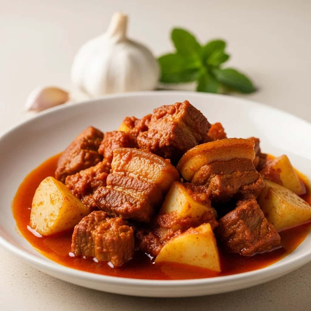 Aus den Anden: Perus feuriger roter Knoblauch & Kartoffeleintopf (Puca Picante)