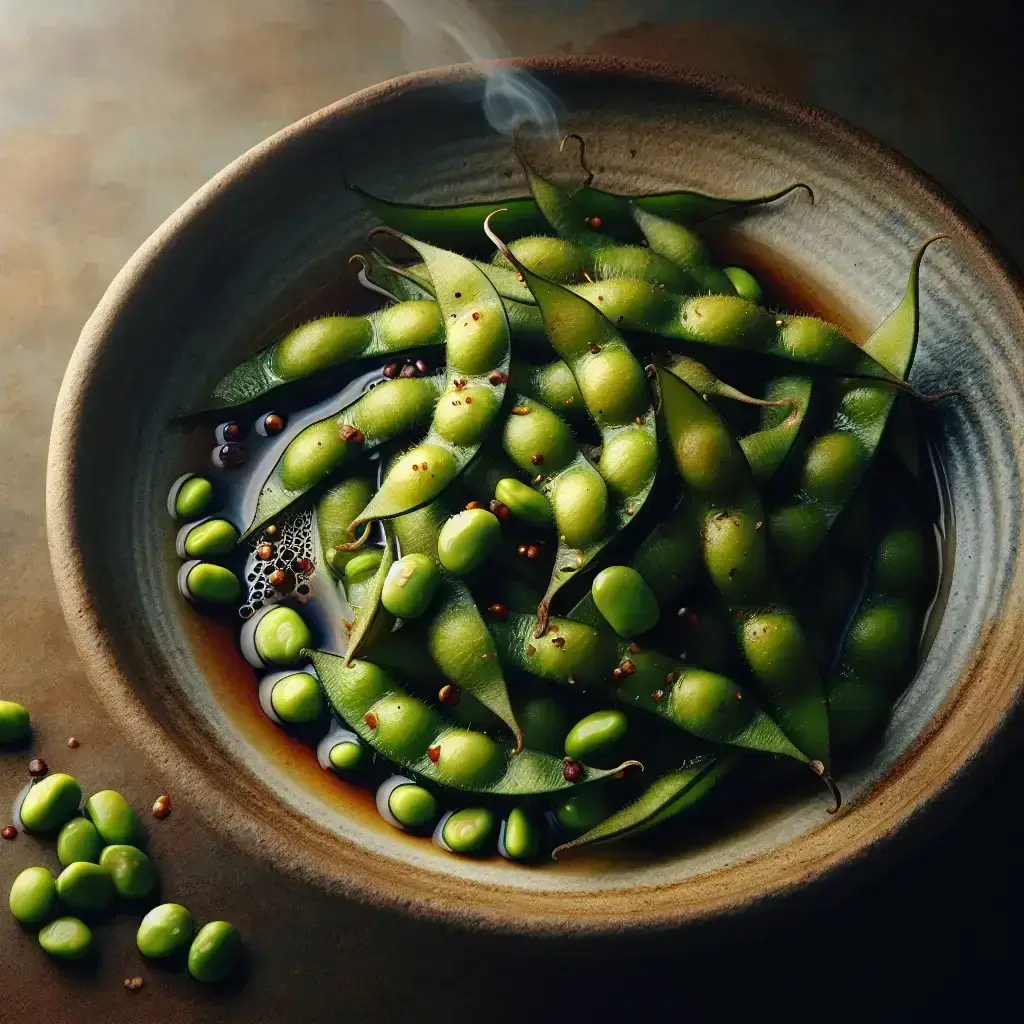 Edamame ardente com alho: um favorito Izakaya japonês