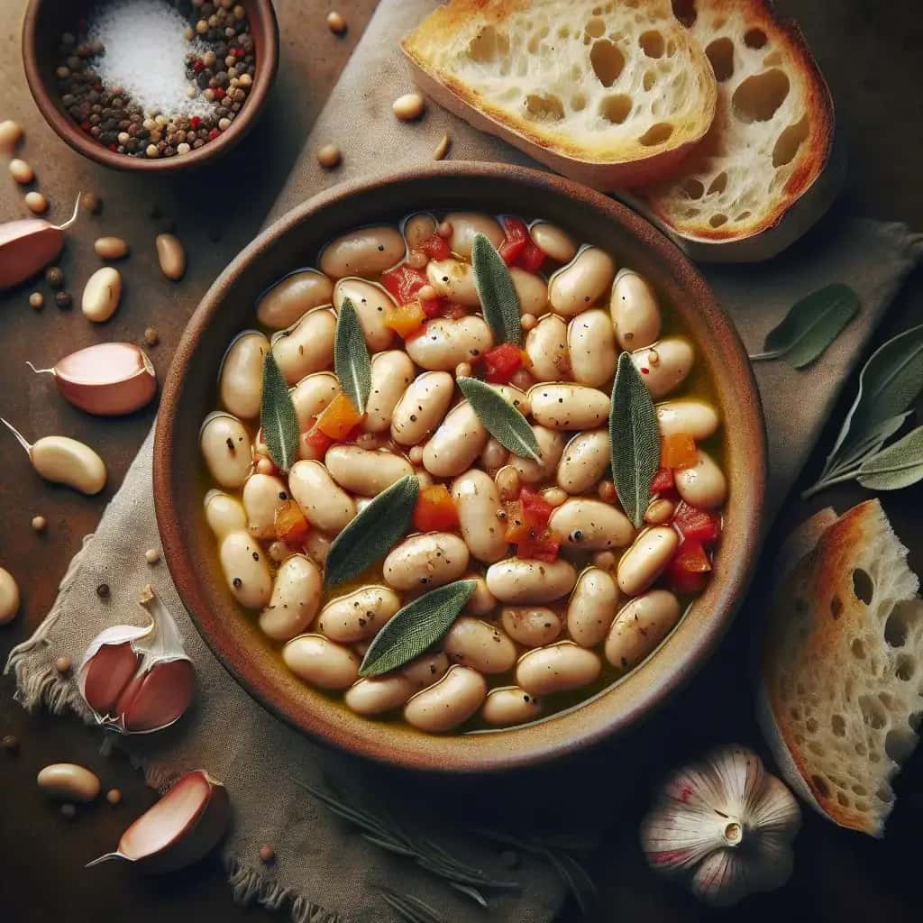 Tuscan White Beans with Sizzling Garlic and Sage
