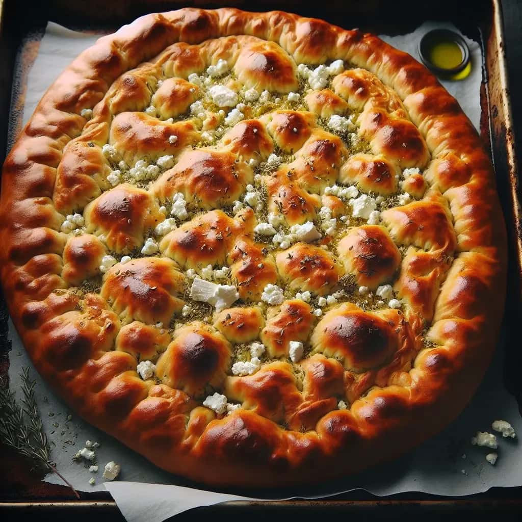 Golden Garlic Flatbread Delight: Alevropita Skordati