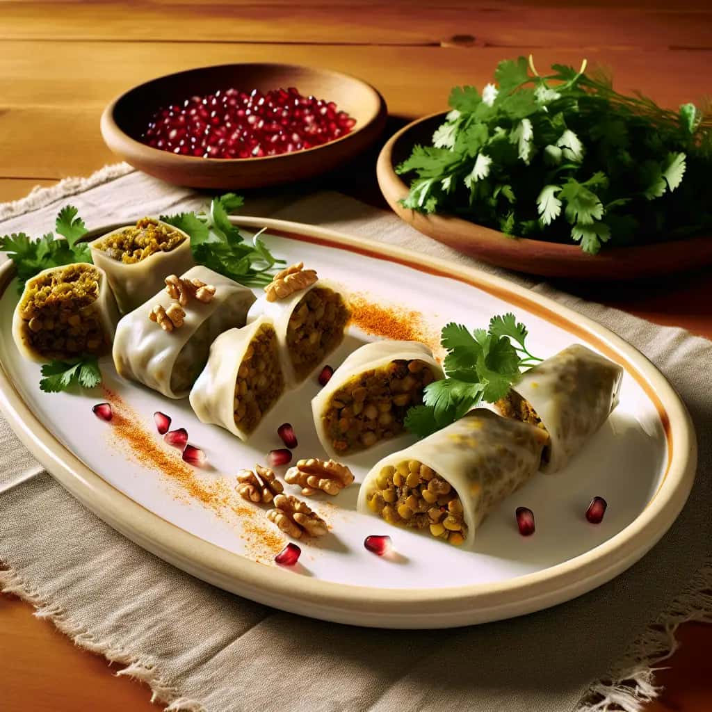 Eine Kaukasus-Komfort: Herzhafte georgische Kohlrouladen mit Walnuss & Knoblauch (Fastenzeit Tolma)