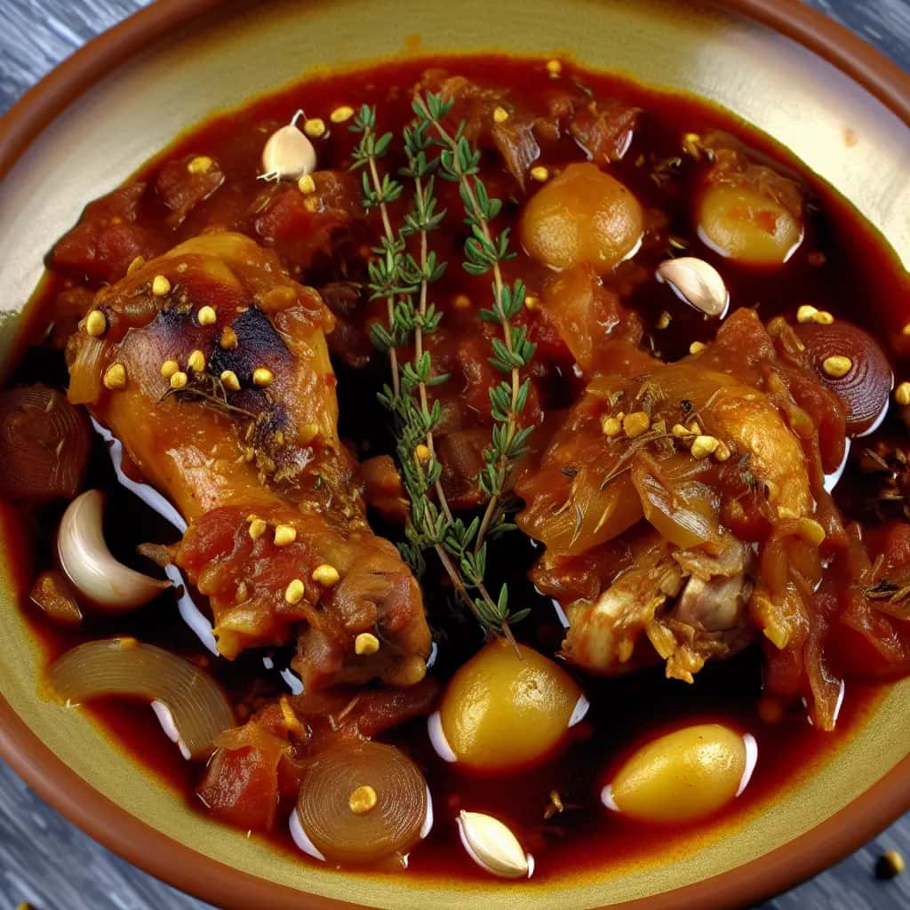 Ein Homestyle-Schatz: Mauritius-Knoblauch & Thymian-Hühnereintopf (Daube de Poulet)