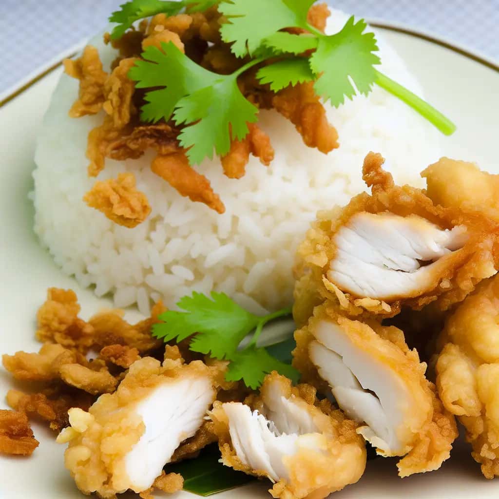 Ein Vorgeschmack auf Bangkoks Nachtmärkte: Knusprig gebratenes Knoblauchhähnchen (Gai Tod Kratiem)