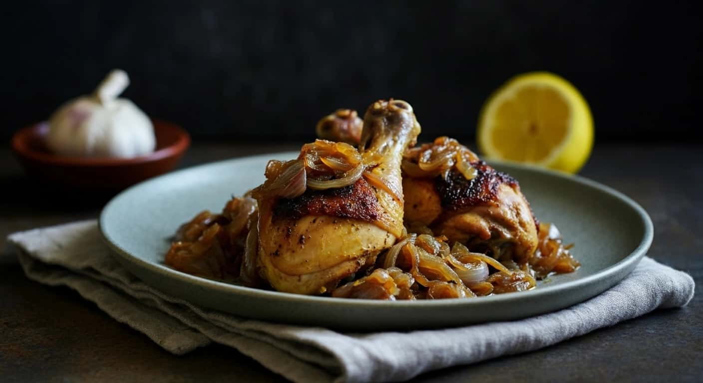 Ein Geschmack von Senegal: Klassisches Hähnchen-Yassa mit Zwiebeln und Knoblauch