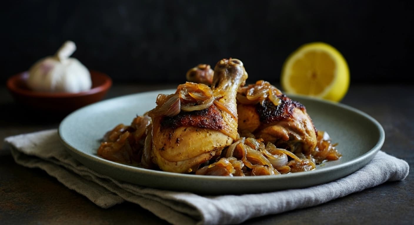 Un Sabor de Senegal: Pollo Yassa Clásico con Cebolla y Ajo