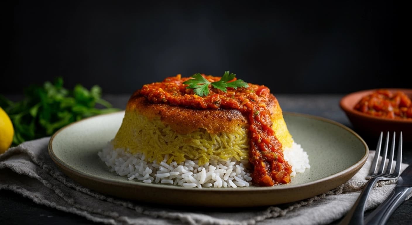 Une Célébration de l'Aïd : Fatta Égyptienne avec Sauce Tomate à l'Ail