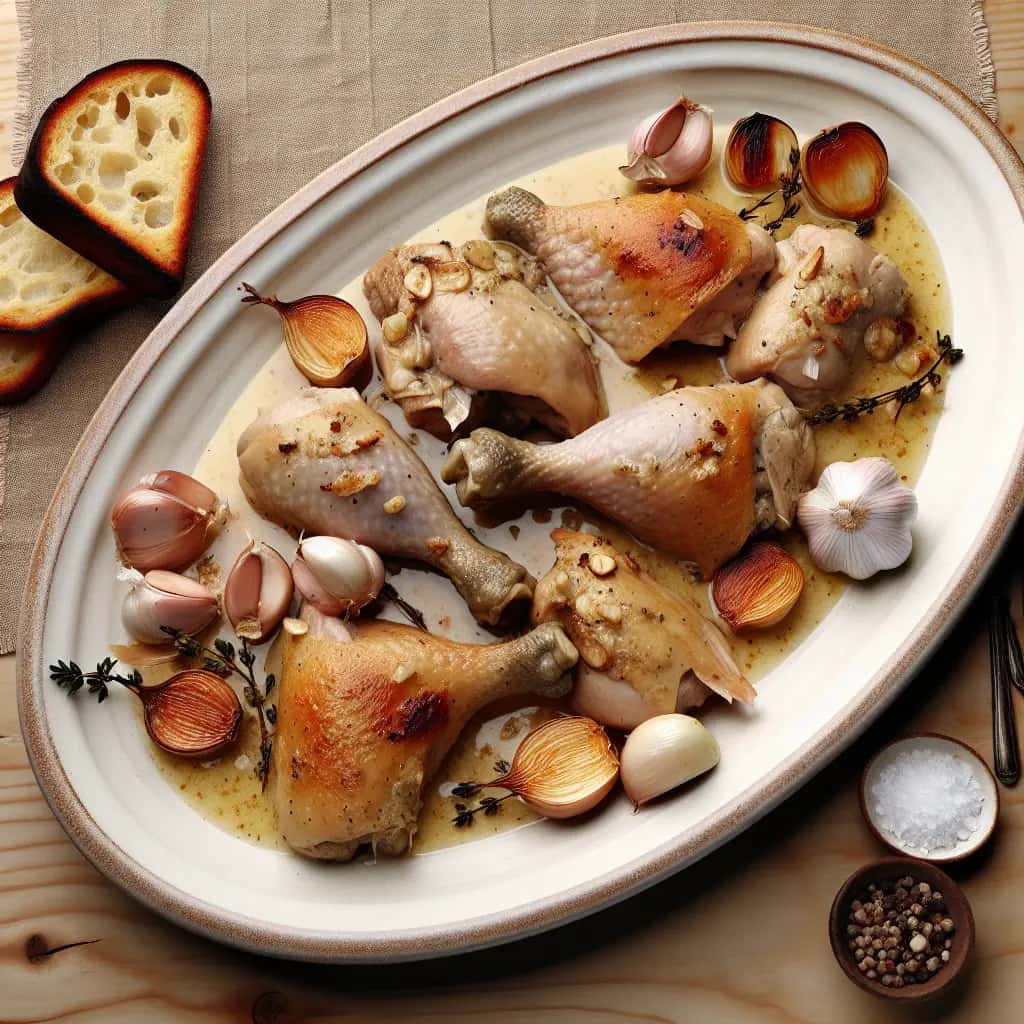 Aromatische Offenbarung: Italienisches 40-Zelken-Knoblauch-Hähnchen