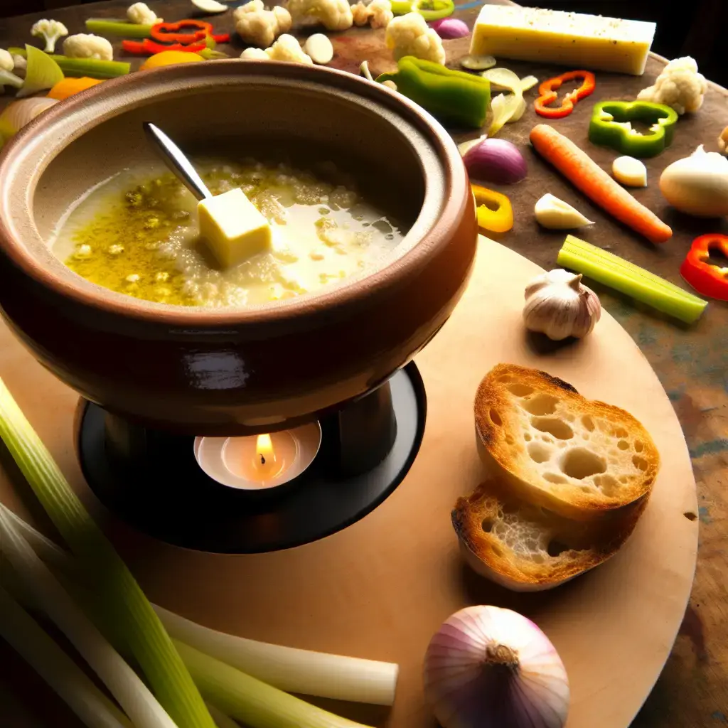 Bagna Cauda: el 'baño caliente' de ajo ardiente del Piamonte