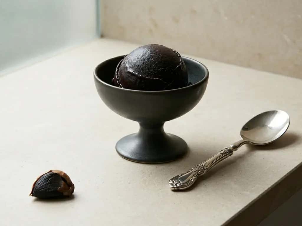 Black Garlic Honey Ice Cream