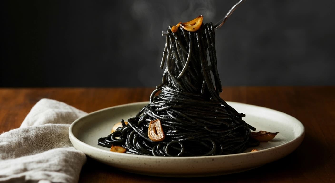 Fideos Inolvidables con Ajo Negro: Una Receta Rica y Llena de Umami