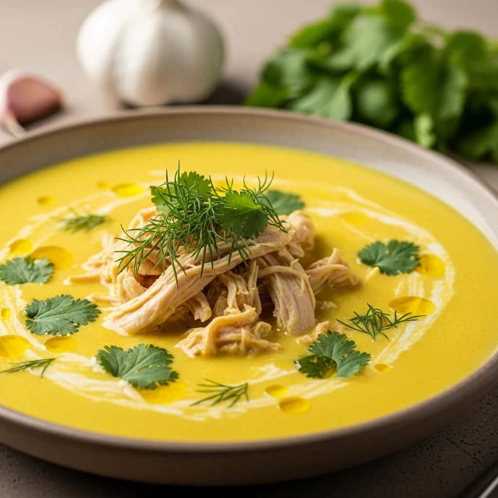 A cura de um rei: Golden Chicken & Sopa de Alho (Chikhirtma)