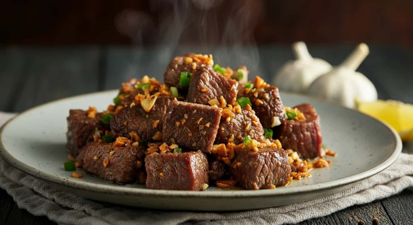 Filipino Fiesta Sizzling Knoblauch-Rindfleisch-Salpicao