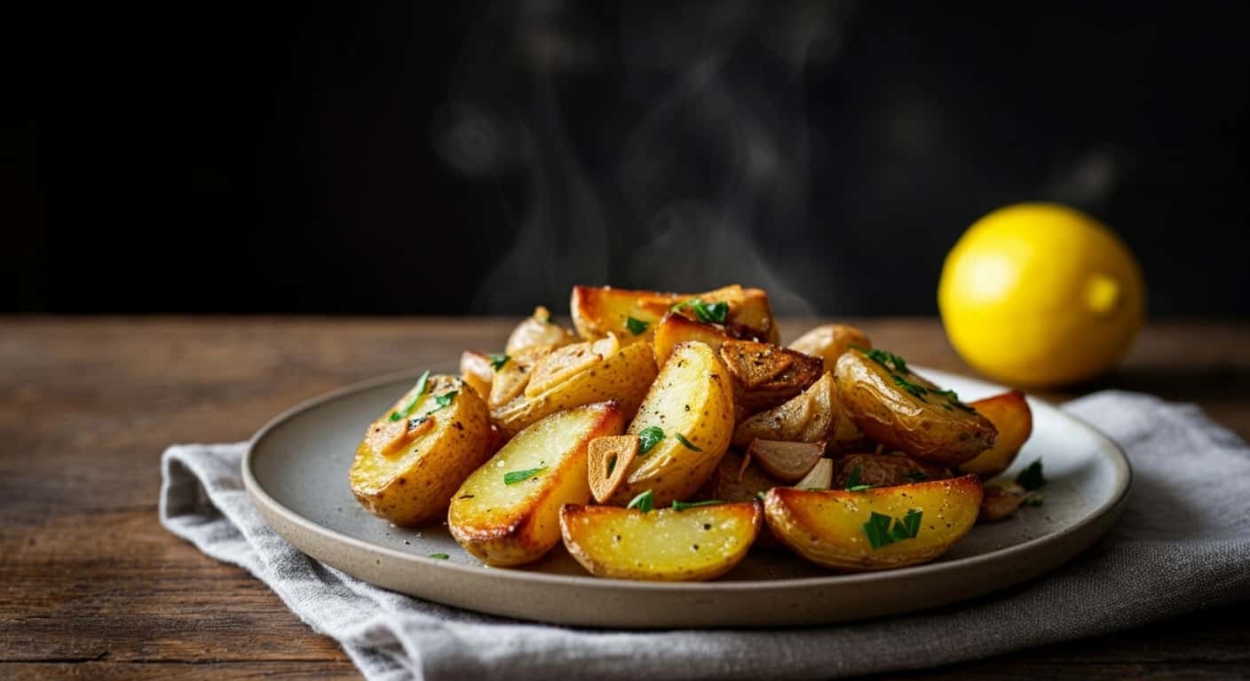 Aus dem Dordogne-Tal Klassische Französische Knoblauchkartoffeln Pommes de Terre Sarladaises
