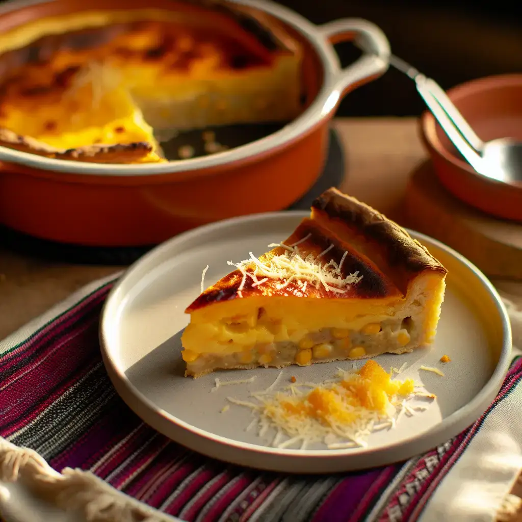Do Vale Sagrado: Salgados e Salgados do Peru Torta de Milho com Alho (Pastel de Choclo com Ajo)