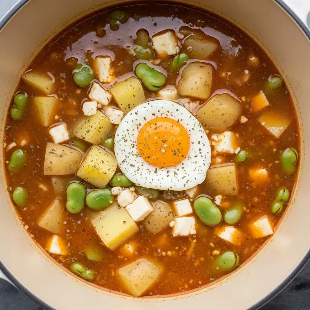 Um abraço andino em uma tigela: reconfortante alho e amp; Sopa de Ovos (Chupe de Huevo)