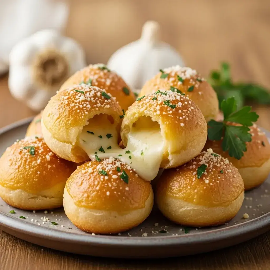 Explosivamente bueno: bombas de ajo con queso americano