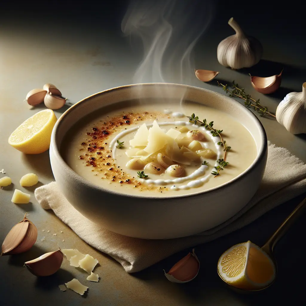 California Dreamin': sopa cremosa de alho torrado