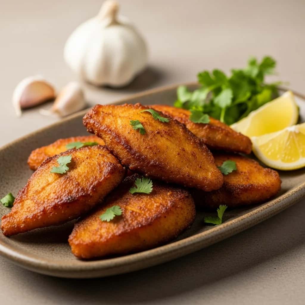 Das ruas de Amritsar: mordidas crocantes de peixe com alho