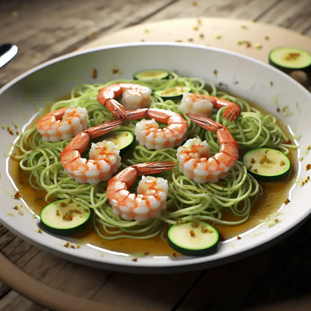 Garlic Butter Shrimp Scampi with Zucchini Noodles: A Zesty American Delight