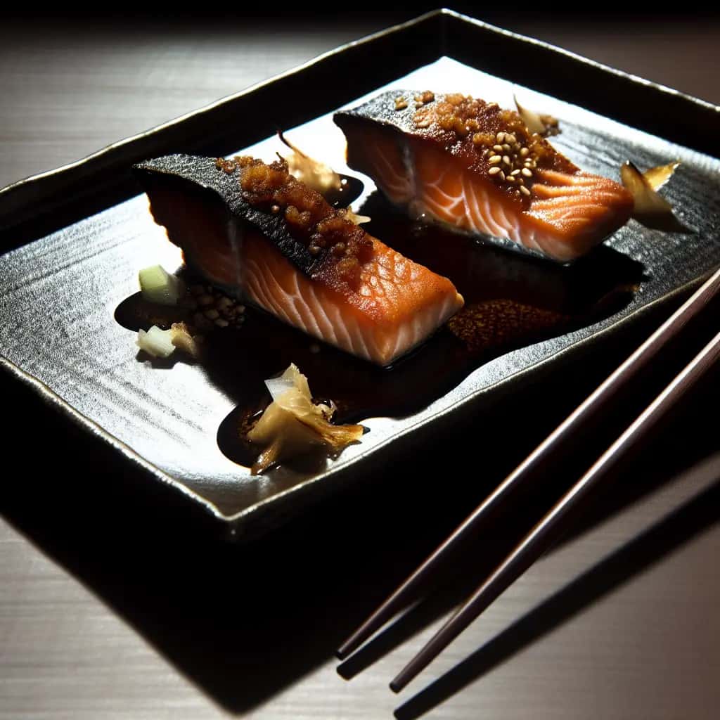 Garlic Soy Salmon with Crispy Skin