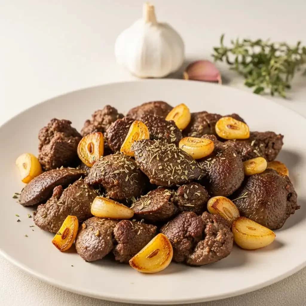 De la cocina eslovaca: hígado de pollo rústico frito con ajo (Kuracia Pečeň na Cesnaku)