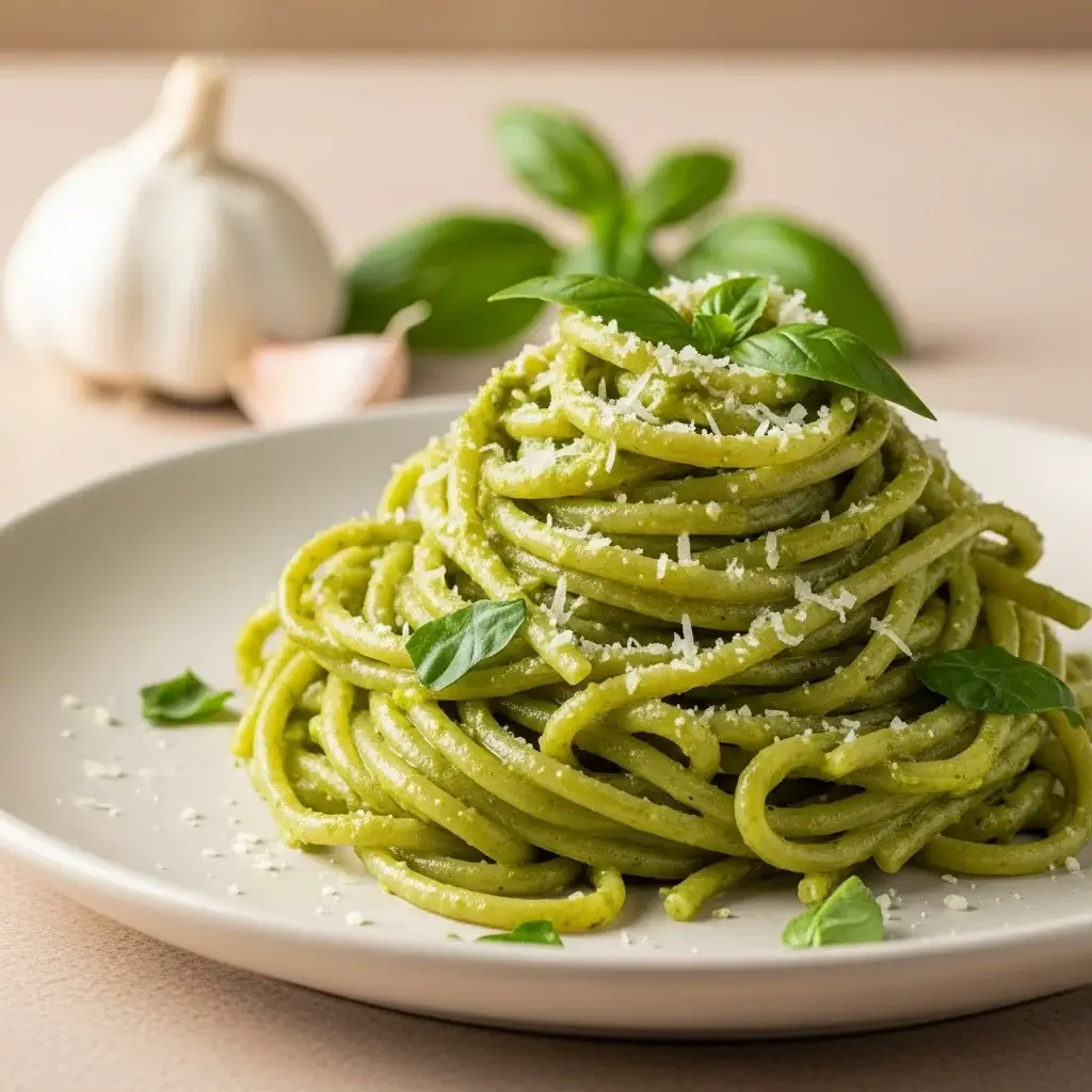 From the Andes to Italy: Peru's Creamy Garlic & Spinach Pesto Pasta (Tallarines Verdes)